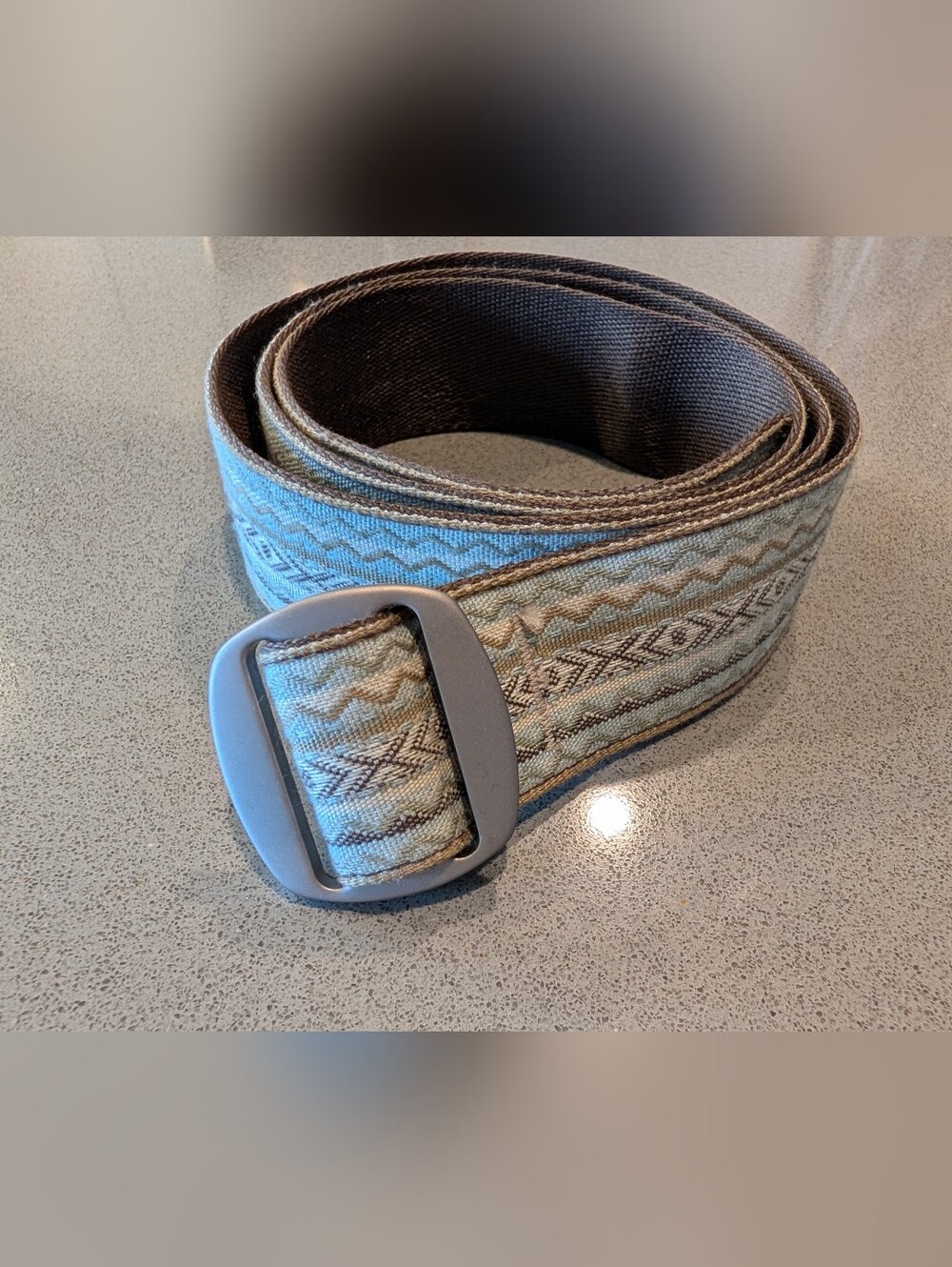 Bison Designs Manzo 38mm Neutral Patterned Webbing Belt
